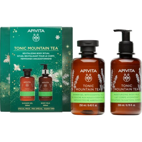 Apivita Tonic Mountain Tea Revitalizing Body Ritual božićni poklon set za regeneraciju kože Slike