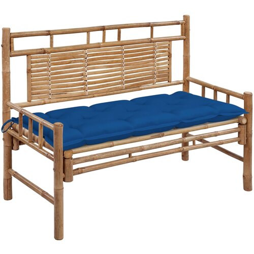 The Living Store Vrtna klop z blazino 120 cm bambus - Vrtna Klop, (21459293) Slike