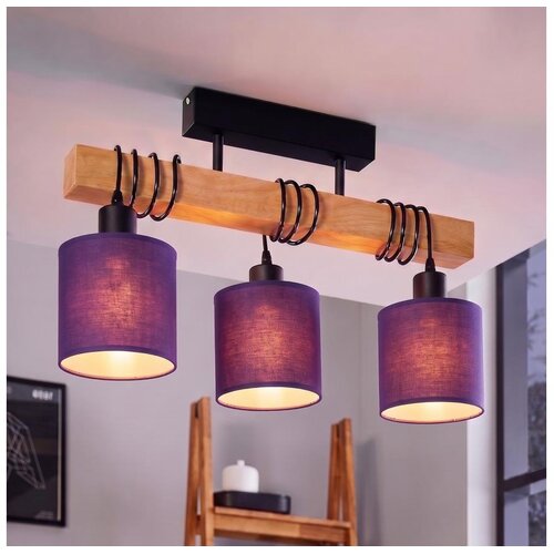 Brilagi Plafonski luster NUBILA 3xE27/60W/230V borovina/ljubičasta Cene