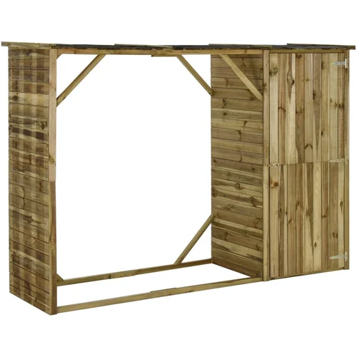 Furnova Vrtna lopa za drva in orodje borovina 253x80x170 cm, (21912705)
