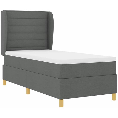  s opruga kutije Tamno siva 200 x 80 cm tkanina Slike