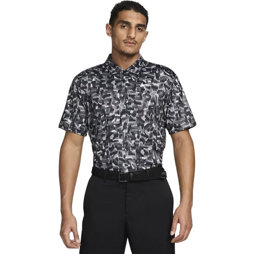 Nike Dri-Fit Tour Confetti Print Mens Polo Light Smoke Grey/White L