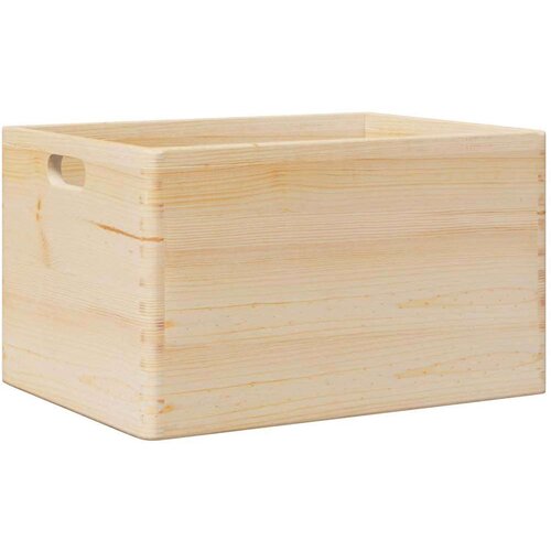 VidaXL Drvena kutija s ručkama 40x30x23 cm puno drvo bor Slike