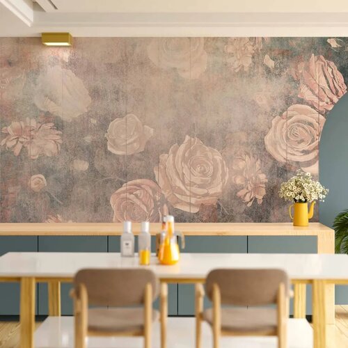  Foto tapeta - Misty nature - orange flowers on a non-uniformly textured background 150x105 Cene