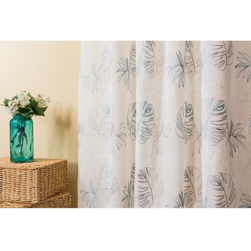Mendola Fabrics Bijela/plava prozirna zavjesa 140x260 cm Cybele – Cijene