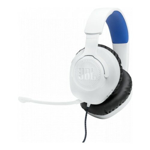 Jbl quantum 100 p žične over ear gaming slušalice, 3.5mm, plavo-bele Slike