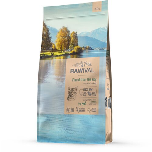 Craftia RAWIVAL Finest From the Sky Kitten - pačetina i ćuretina za mačiće (400g, 1,7kg, 5kg) 5kg Cene
