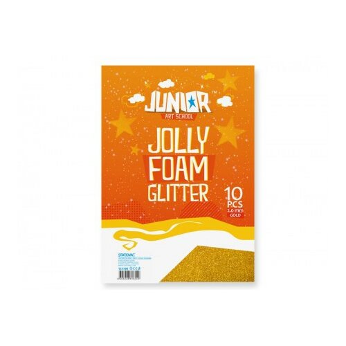 Jolly glitter foam, eva pena sa šljokicama, zlatna, A4, 10K ( 134190 ) Slike