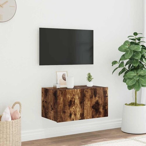  Zidni TV ormarić s LED svjetlima boja hrasta 60x35x31 cm Cijene