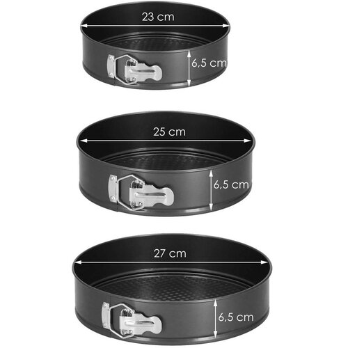 Springos set kalupa za torte s odvojivim dnom, 3 komada, 23, 25 i 27 cm Slike