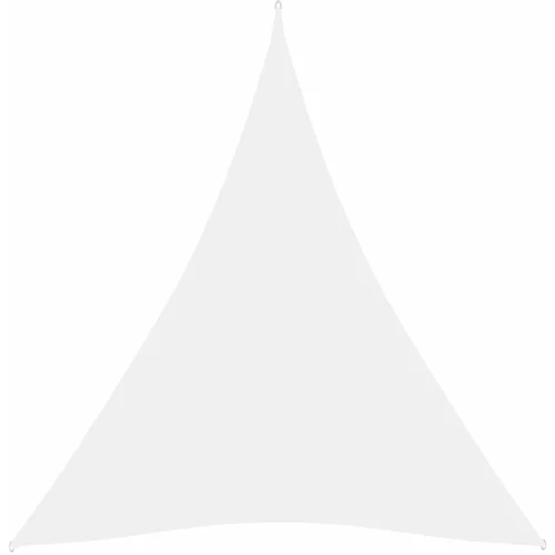 vidaXL Senčno jadro oksford blago trikotno 5x7x7 m belo
