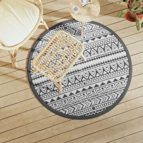 Vanjski tepih crni &amp;Oslash; 120 cm PP Slike