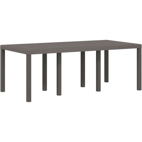  Vrtni set za objed s jastukom 7 pcs Svjetlosiva PP Cene