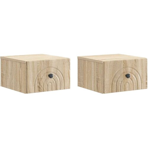  Stenski nočni omarici 2 pcs Sonoma hrast 33 x 34,5 x 20 cm, (5000209912) Cene