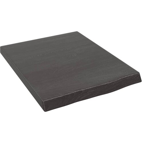 VidaXL Zidna polica tamnosiva 40 x 50 x 4 cm od obrađene hrastovine Slike