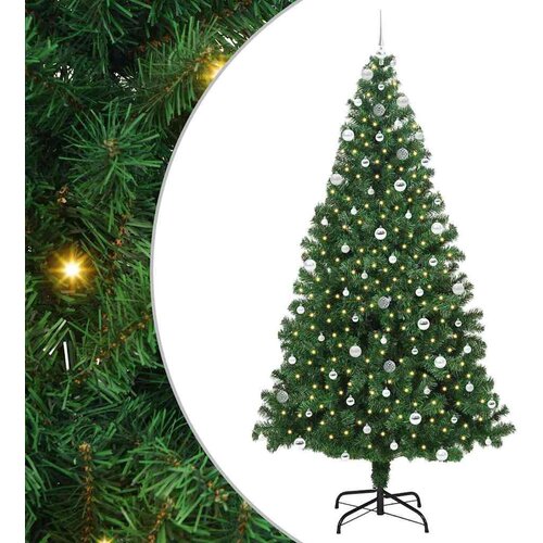 VidaXL Umjetno božićno drvce Zelena 240 cm PVC i Čelik i Plastika Slike