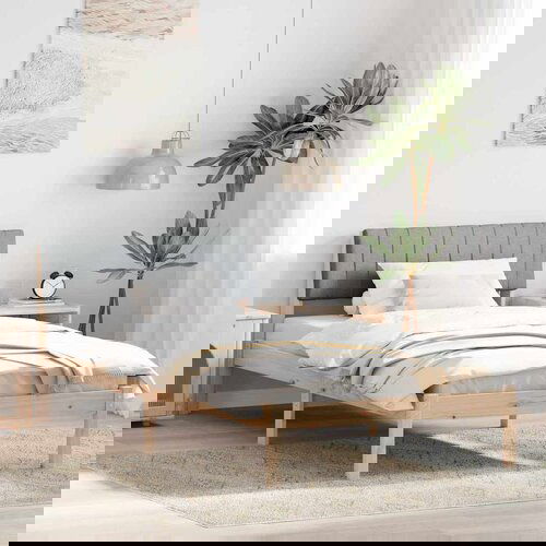 vidaXL Kovinska posteljna konstrukcija Rjava in svetlo siva, (5000084207) Cene