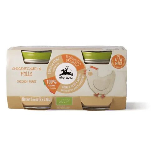 Oznake: Alce Nero Spazio Natura Alce Nero organski pire od piletine 2 x 80 g Slike
