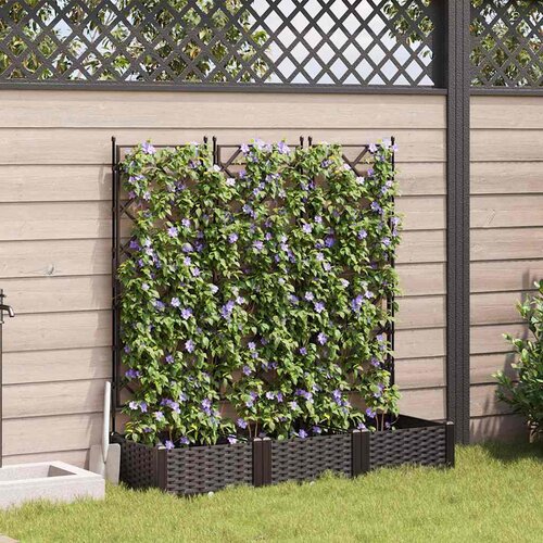  Vrtna saksija 3 pcs Smeđa 120 x 40 x 125,5 cm Plastika Cene