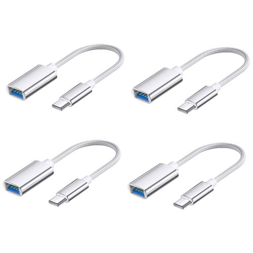 INF Type-C najlonsko pleten kabel 4-pack, USB 3.0, OTG in PD Silver, (5000296313) Cene