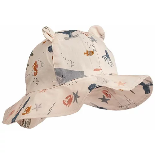 Liewood Otroški bombažni klobuk Amelia Printed Sun Hat With Ears