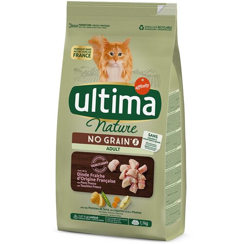  Ultima Cat Nature No Grain Adult puretina - 2 x 1,1 kg Cene
