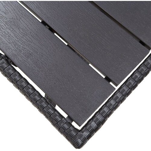  Vrtni stol crni 120 x 70 x 66 cm od poliratana Slike