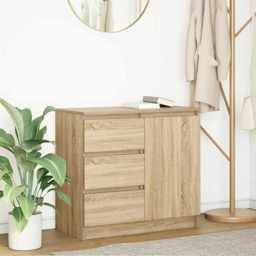 vidaXL Komoda s predalom sonoma hrast 71x35x65 cm inženirski les Cene