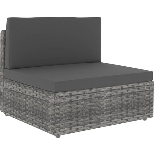 VidaXL Modularna srednja sofa od poliratana siva Slike