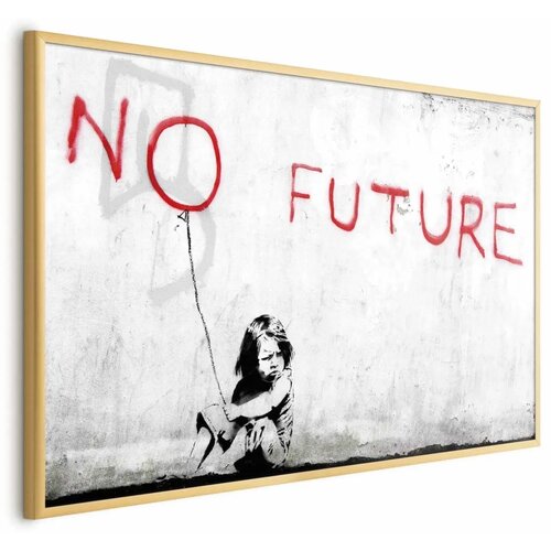  Plakat - No Future 90x60 Zlatni okvir Cene
