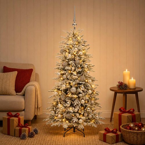  Umjetno božićno drvce 150 LED lampica Topla bijela Slike