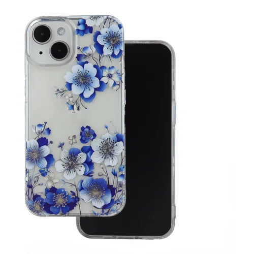 Silikonski ovitek Blooming za iPhone 16 Pro - moder