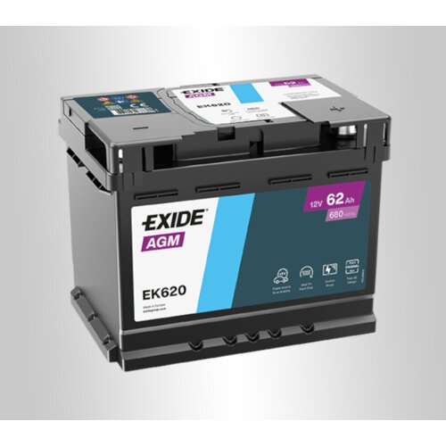 Exide akumulator agm, 12V, 62Ah Slike