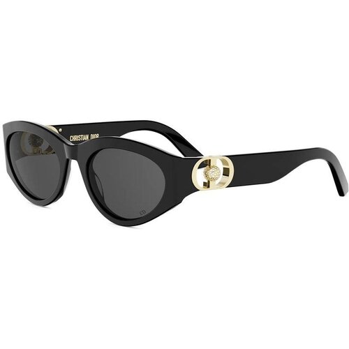 Dior 30Montaigne B7I Black Oval Sunglasses ONE SIZE (54) Črna/Siva Slike