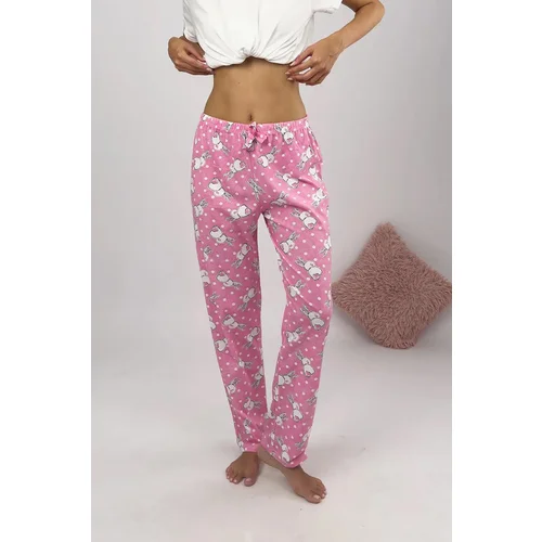 Dewberry 80156 Women Pyjama Bottom-PINK