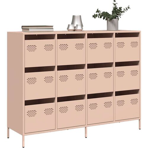 vidaXL Komoda roza 135x39x103,5 cm hladno valjano jeklo Cene