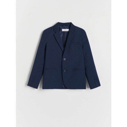 Reserved karirast suknjič slim fit - mornarsko modra Cene