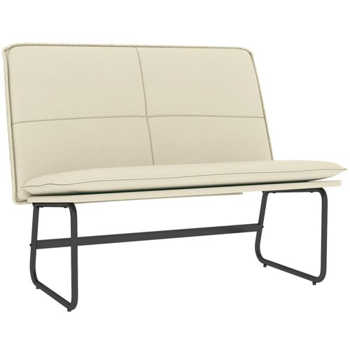  Klupa krem 100 x 75 x 76 cm od umjetne kože Slike