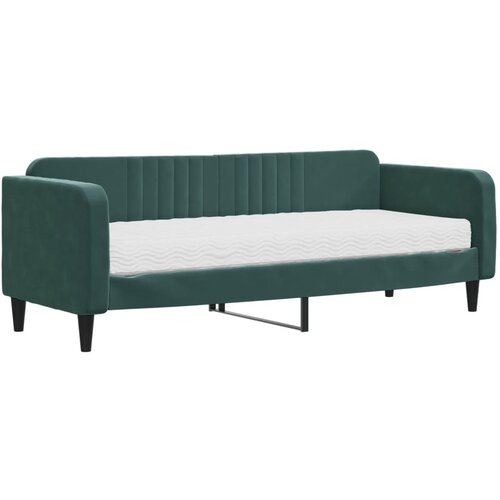 vidaXL Dnevna postelja z vzmetnico temno zelena 80x200 cm žamet, (20930013) Cene