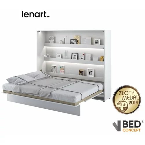 Bed Concept krevet u ormaru BC-14 bijela visoki sjaj - 160x200 cm