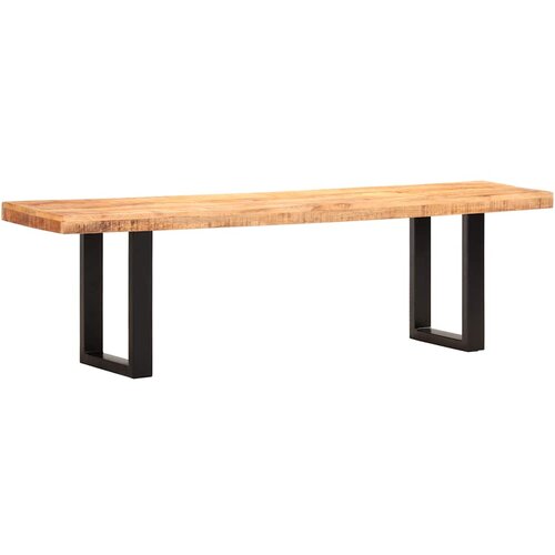  Klupa od grubog masivnog drva manga i čelika 160 cm Cene