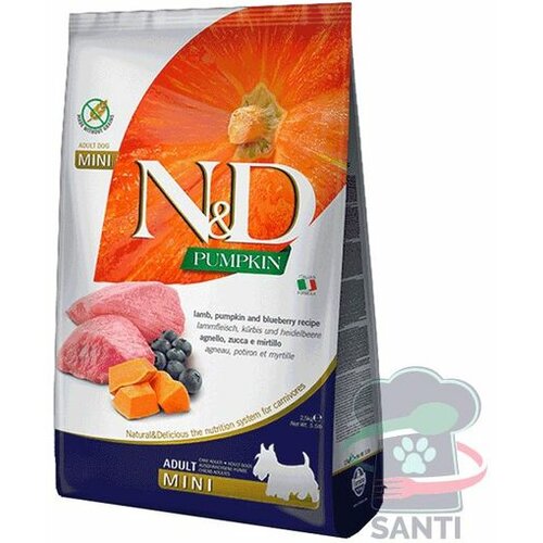 Farmina N&D bundeva hrana za pse jagnjetina i borovnica (adult, mini) 2.5kg Slike