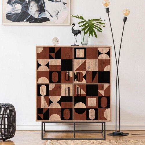Woody Fashion Komoda Quantum 93x115x36cm Šarena Cene