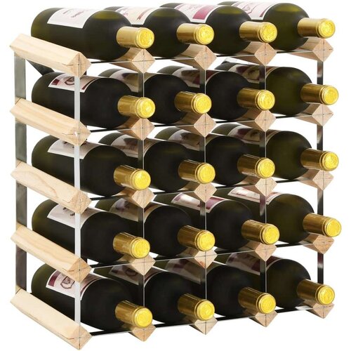 vidaXL Stalak za vino za 20 boca od masivne borovine Cijene