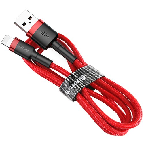 Baseus Vzdržljiv gibljiv kabel USB kabel Iphone Iphone Lightning QC3.0 2.4A 0.5M rdeč, (21090393) Cene