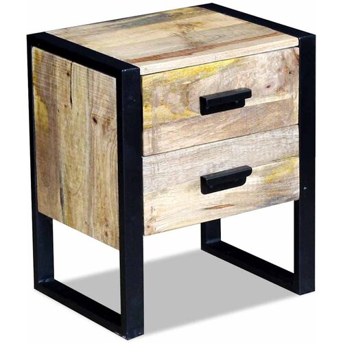  Bočni Stol sa 2 ladice Čvrsto Mango drvo 43x33x51 cm Slike
