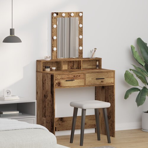 vidaXL Staro drvo Konstruirano drvo 79 x 41 x 140 cm Ogledalo Cijene