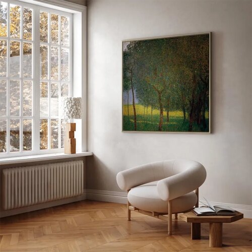  Slika - Gustav Klimt &amp;ndash; Fruit trees on Attersee 60x60 U prirodnom drvenom okviru Slike