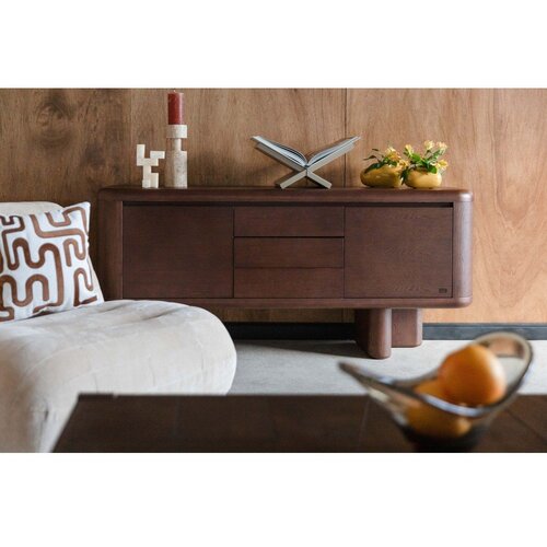 Dutchbone Komoda v jesenovem dekorju v temni naravni barvi 160x72x40 cm Herman &amp;ndash; Slike