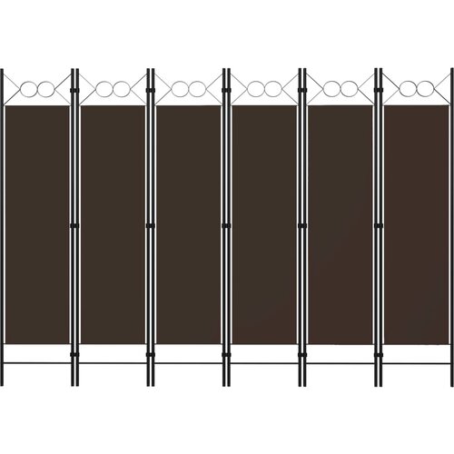 vidaXL Paravan 6-delni rjav 240x180 cm Cene